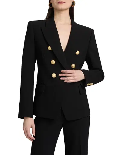 Kobi Halperin Women's West Crepe Double-Breasted Blazer - Black - Size XXL | Thumbnail 3 Kobi Halperin Women's West Crepe Double-Breasted Blazer - Black - Size XXL | Thumbnail 3