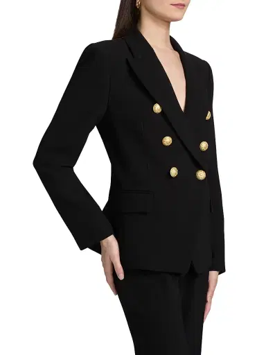 Kobi Halperin Women's West Crepe Double-Breasted Blazer - Black - Size XXL | Thumbnail 4 Kobi Halperin Women's West Crepe Double-Breasted Blazer - Black - Size XXL | Thumbnail 4