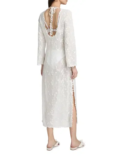 Kobi Halperin Women's London Floral-Embroidered Lace Cover-Up Maxi Dress - White | Thumbnail 4 Kobi Halperin Women's London Floral-Embroidered Lace Cover-Up Maxi Dress - White | Thumbnail 4
