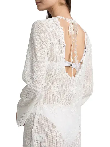 Kobi Halperin Women's London Floral-Embroidered Lace Cover-Up Maxi Dress - White | Thumbnail 5 Kobi Halperin Women's London Floral-Embroidered Lace Cover-Up Maxi Dress - White | Thumbnail 5