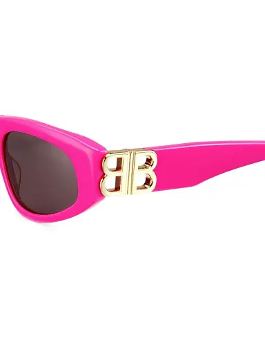 Balenciaga Women's 53MM Narrow Sunglasses - Pink | Thumbnail 3 Balenciaga Women's 53MM Narrow Sunglasses - Pink | Thumbnail 3