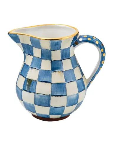 MacKenzie-Childs Royal Check Portly Pitcher | Thumbnail 1 MacKenzie-Childs Royal Check Portly Pitcher | Thumbnail 1