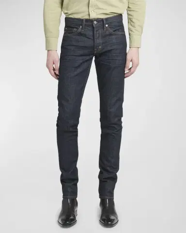 Tom Ford Men's Dark Wash Stretch Slim Fit Jeans | Thumbnail 4 Tom Ford Men's Dark Wash Stretch Slim Fit Jeans | Thumbnail 4