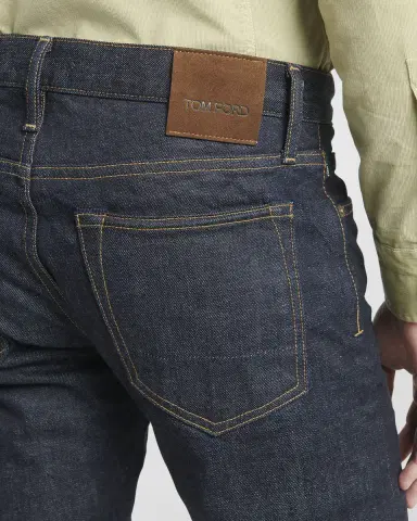 Tom Ford Men's Dark Wash Stretch Slim Fit Jeans | Thumbnail 5 Tom Ford Men's Dark Wash Stretch Slim Fit Jeans | Thumbnail 5