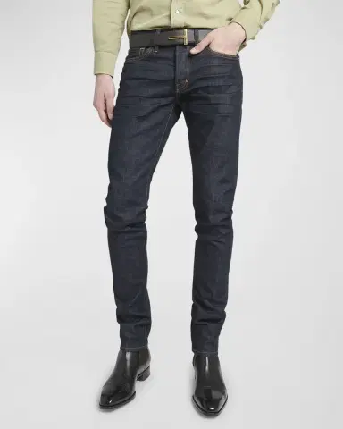 Tom Ford Men's Dark Wash Stretch Slim Fit Jeans | Thumbnail 7 Tom Ford Men's Dark Wash Stretch Slim Fit Jeans | Thumbnail 7
