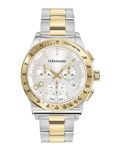 FERRAGAMO Men 's 42mm Ferragamo 1927 Chrono Watch with Bracelet Strap, Two Tone | Thumbnail 1 FERRAGAMO Men 's 42mm Ferragamo 1927 Chrono Watch with Bracelet Strap, Two Tone | Thumbnail 1