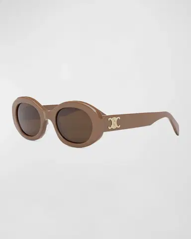 CELINE Triomphe Acetate Oval Sunglasses | Thumbnail 3 CELINE Triomphe Acetate Oval Sunglasses | Thumbnail 3