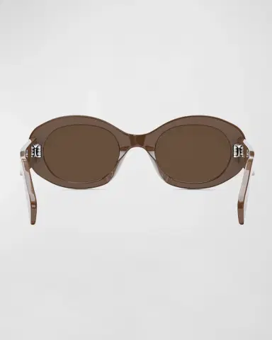 CELINE Triomphe Acetate Oval Sunglasses | Thumbnail 5 CELINE Triomphe Acetate Oval Sunglasses | Thumbnail 5