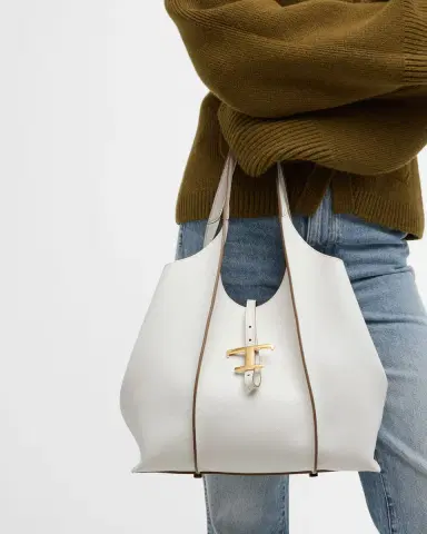 Tod 's Medium Leather T Timeless Tote Shopping Bag | Thumbnail 2 Tod 's Medium Leather T Timeless Tote Shopping Bag | Thumbnail 2