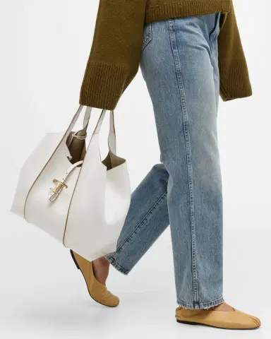Tod 's Medium Leather T Timeless Tote Shopping Bag | Thumbnail 4 Tod 's Medium Leather T Timeless Tote Shopping Bag | Thumbnail 4