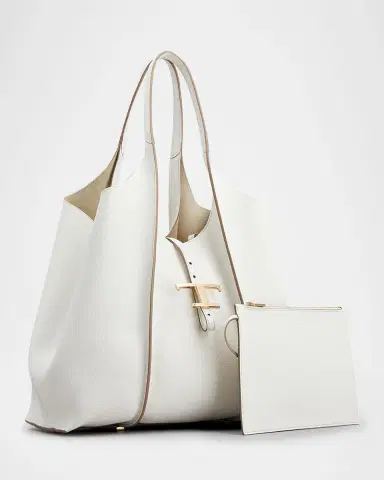 Tod 's Medium Leather T Timeless Tote Shopping Bag | Thumbnail 6 Tod 's Medium Leather T Timeless Tote Shopping Bag | Thumbnail 6