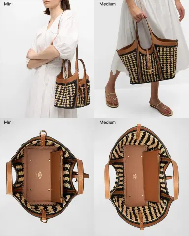 Tod 's Medium Leather T Timeless Tote Shopping Bag | Thumbnail 8 Tod 's Medium Leather T Timeless Tote Shopping Bag | Thumbnail 8