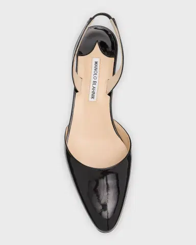 Manolo Blahnik Aspro Leather Slingback Ballerina Pumps | Thumbnail 5 Manolo Blahnik Aspro Leather Slingback Ballerina Pumps | Thumbnail 5