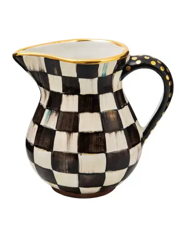 MacKenzie-Childs Courtly Check Portly Pitcher | Thumbnail 1 MacKenzie-Childs Courtly Check Portly Pitcher | Thumbnail 1