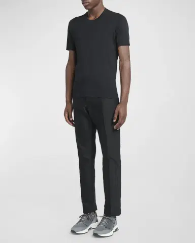 Tom Ford Men's Short-Sleeve Crewneck Sweater | Thumbnail 2 Tom Ford Men's Short-Sleeve Crewneck Sweater | Thumbnail 2