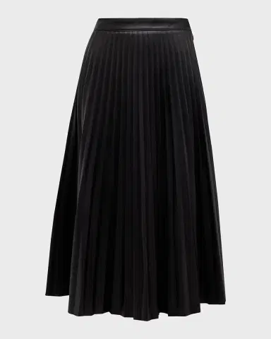 Proenza Schouler White Label Pleated Vegan Leather Midi Skirt | Thumbnail 2 Proenza Schouler White Label Pleated Vegan Leather Midi Skirt | Thumbnail 2