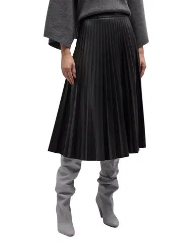 Proenza Schouler White Label Pleated Vegan Leather Midi Skirt | Thumbnail 1 Proenza Schouler White Label Pleated Vegan Leather Midi Skirt | Thumbnail 1
