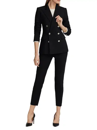 Ralph Lauren Collection Women's Iconic Style Camden Double-Breasted Blazer - Black - Size 6 | Thumbnail 2 Ralph Lauren Collection Women's Iconic Style Camden Double-Breasted Blazer - Black - Size 6 | Thumbnail 2