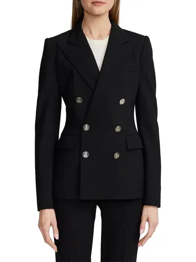 Ralph Lauren Collection Women's Iconic Style Camden Double-Breasted Blazer - Black - Size 6 | Thumbnail 3 Ralph Lauren Collection Women's Iconic Style Camden Double-Breasted Blazer - Black - Size 6 | Thumbnail 3
