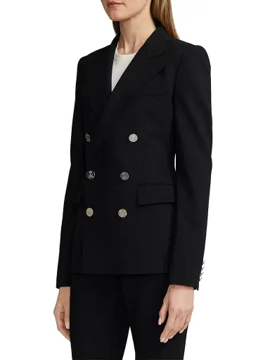 Ralph Lauren Collection Women's Iconic Style Camden Double-Breasted Blazer - Black - Size 6 | Thumbnail 4 Ralph Lauren Collection Women's Iconic Style Camden Double-Breasted Blazer - Black - Size 6 | Thumbnail 4