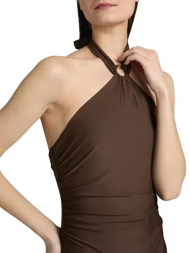 Kobi Halperin Women's Lana Halterneck Swimsuit - Brown - Size XL | Thumbnail 5 Kobi Halperin Women's Lana Halterneck Swimsuit - Brown - Size XL | Thumbnail 5