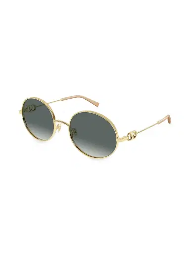 Valentino Garavani Women's 20MM VLogo Round Sunglasses - Gold Grey | Thumbnail 1 Valentino Garavani Women's 20MM VLogo Round Sunglasses - Gold Grey | Thumbnail 1