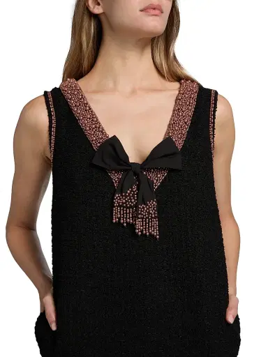 Kobi Halperin Women's Avital Embellished Tweed Minidress - Black | Thumbnail 6 Kobi Halperin Women's Avital Embellished Tweed Minidress - Black | Thumbnail 6