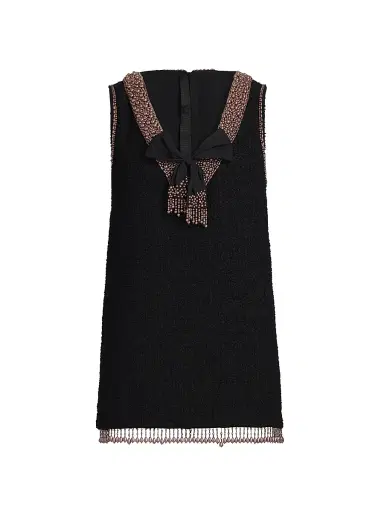 Kobi Halperin Women's Avital Embellished Tweed Minidress - Black | Thumbnail 1 Kobi Halperin Women's Avital Embellished Tweed Minidress - Black | Thumbnail 1