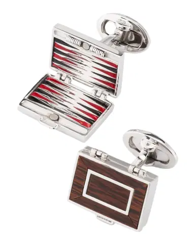 Jan Leslie Men's Backgammon Cufflinks | Thumbnail 1 Jan Leslie Men's Backgammon Cufflinks | Thumbnail 1