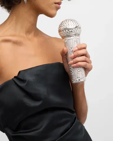Judith Leiber Couture Microphone Crystal Clutch Bag with Chain Strap | Thumbnail 2 Judith Leiber Couture Microphone Crystal Clutch Bag with Chain Strap | Thumbnail 2