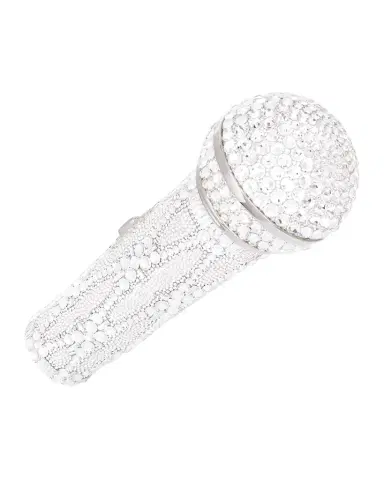 Judith Leiber Couture Microphone Crystal Clutch Bag with Chain Strap | Thumbnail 1 Judith Leiber Couture Microphone Crystal Clutch Bag with Chain Strap | Thumbnail 1