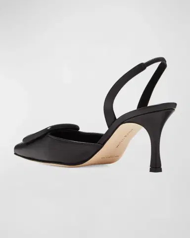 Manolo Blahnik Maysli Leather Buckle Halter Pumps | Thumbnail 2 Manolo Blahnik Maysli Leather Buckle Halter Pumps | Thumbnail 2