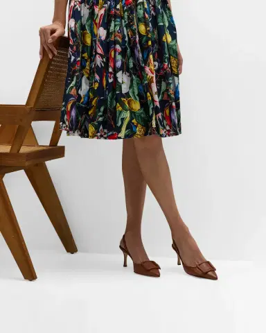 Manolo Blahnik Maysli Leather Buckle Halter Pumps | Thumbnail 2 Manolo Blahnik Maysli Leather Buckle Halter Pumps | Thumbnail 2