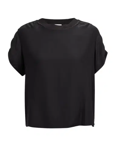 Cinq à Sept Lorainne Short Ruched-Sleeve Silk Top | Thumbnail 1 Cinq à Sept Lorainne Short Ruched-Sleeve Silk Top | Thumbnail 1