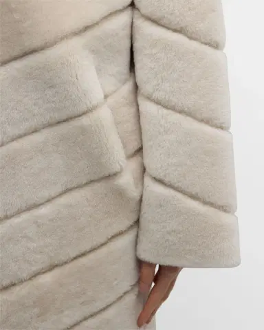 Gorski Reversible Chevron Lamb Shearling Coat | Thumbnail 5 Gorski Reversible Chevron Lamb Shearling Coat | Thumbnail 5