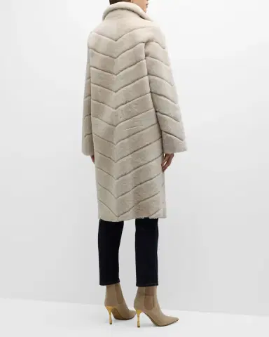 Gorski Reversible Chevron Lamb Shearling Coat | Thumbnail 6 Gorski Reversible Chevron Lamb Shearling Coat | Thumbnail 6