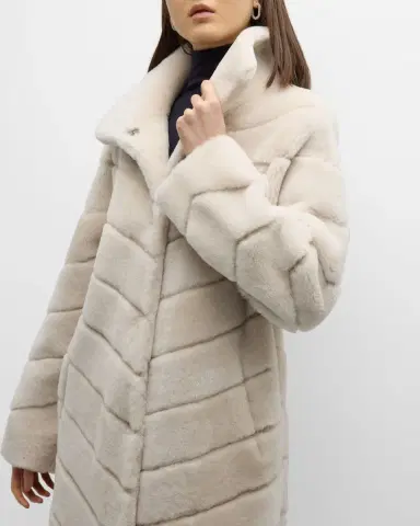 Gorski Reversible Chevron Lamb Shearling Coat | Thumbnail 7 Gorski Reversible Chevron Lamb Shearling Coat | Thumbnail 7