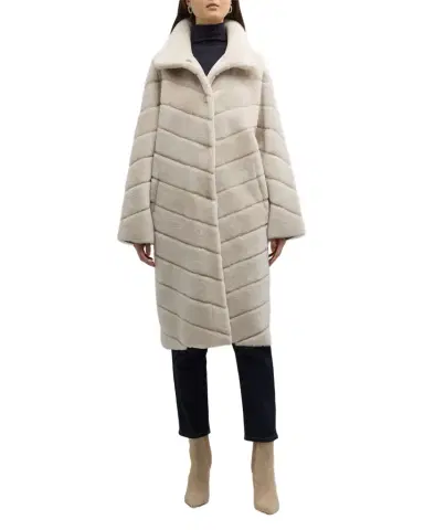 Gorski Reversible Chevron Lamb Shearling Coat | Thumbnail 1 Gorski Reversible Chevron Lamb Shearling Coat | Thumbnail 1