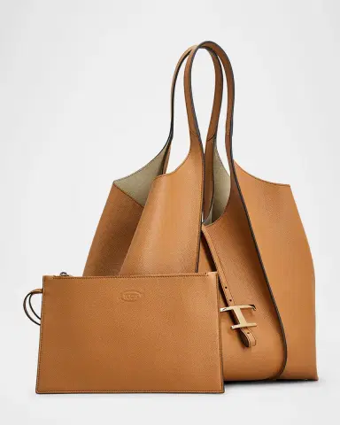 Tod 's Medium Leather T Timeless Tote Shopping Bag | Thumbnail 6 Tod 's Medium Leather T Timeless Tote Shopping Bag | Thumbnail 6