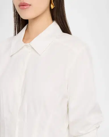 SIMKHAI Jazz Poplin Pintuck Midi Shirtdress | Thumbnail 5 SIMKHAI Jazz Poplin Pintuck Midi Shirtdress | Thumbnail 5