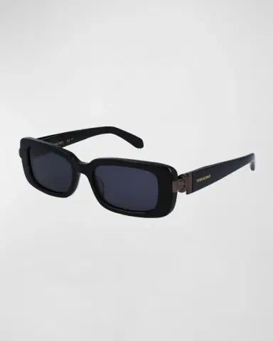 Ferragamo Gancini Evolution Acetate & Metal Rectangle Sunglasses | Thumbnail 3 Ferragamo Gancini Evolution Acetate & Metal Rectangle Sunglasses | Thumbnail 3