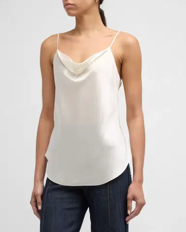 Cinq à Sept Marta Cowl-Neck Silk Camisole | Thumbnail 3 Cinq à Sept Marta Cowl-Neck Silk Camisole | Thumbnail 3