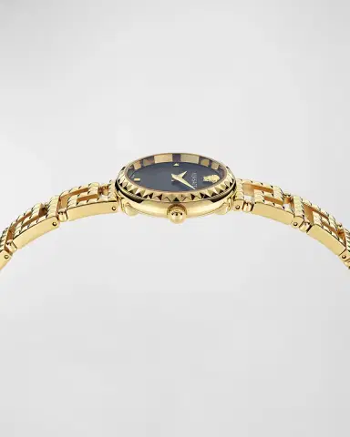 Versace 28mm Greca Goddess Watch with Bracelet Strap, Black | Thumbnail 3 Versace 28mm Greca Goddess Watch with Bracelet Strap, Black | Thumbnail 3