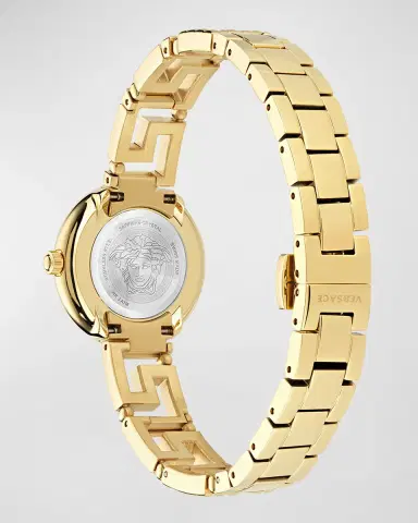 Versace 28mm Greca Goddess Watch with Bracelet Strap, Black | Thumbnail 4 Versace 28mm Greca Goddess Watch with Bracelet Strap, Black | Thumbnail 4