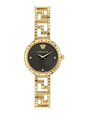 Versace 28mm Greca Goddess Watch with Bracelet Strap, Black | Thumbnail 1 Versace 28mm Greca Goddess Watch with Bracelet Strap, Black | Thumbnail 1
