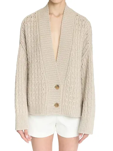 Malo Women's Anna Cashmere Cardigan - Dune - Size Large | Thumbnail 2 Malo Women's Anna Cashmere Cardigan - Dune - Size Large | Thumbnail 2