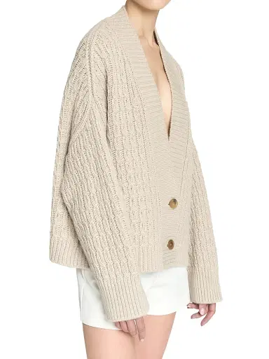 Malo Women's Anna Cashmere Cardigan - Dune - Size Large | Thumbnail 3 Malo Women's Anna Cashmere Cardigan - Dune - Size Large | Thumbnail 3
