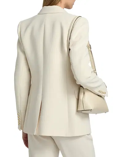 Kobi Halperin Women's Rue Crepe Single-Breasted Blazer - Ecru - Size XXL | Thumbnail 5 Kobi Halperin Women's Rue Crepe Single-Breasted Blazer - Ecru - Size XXL | Thumbnail 5