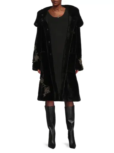 Kobi Halperin Women's Peggy Faux-Fur Hooded Coat | Thumbnail 2 Kobi Halperin Women's Peggy Faux-Fur Hooded Coat | Thumbnail 2