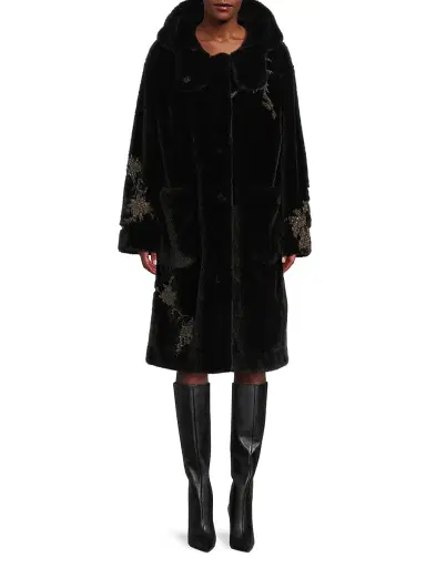 Kobi Halperin Women's Peggy Faux-Fur Hooded Coat | Thumbnail 3 Kobi Halperin Women's Peggy Faux-Fur Hooded Coat | Thumbnail 3
